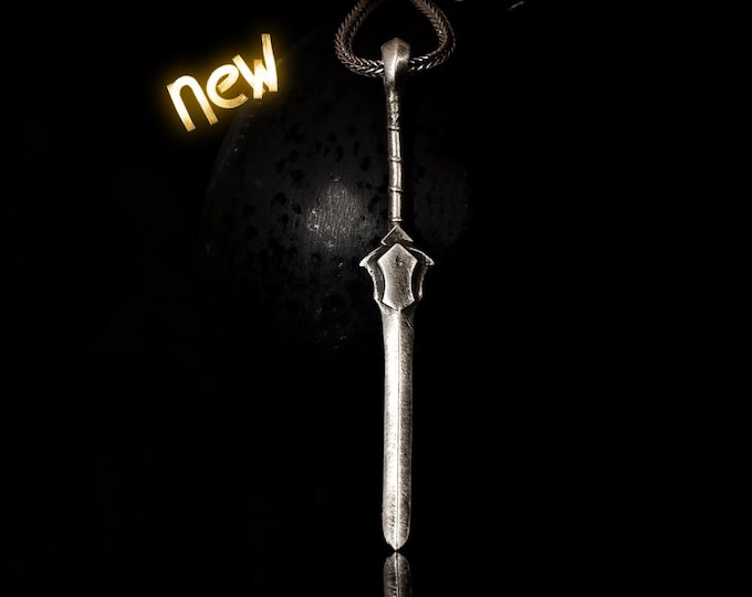 Irelia Blade Pendant Necklace – League of Legends Jewelry – Handmade Silver Ionian Weapon Charm – LoL Top Lane Champion Gift