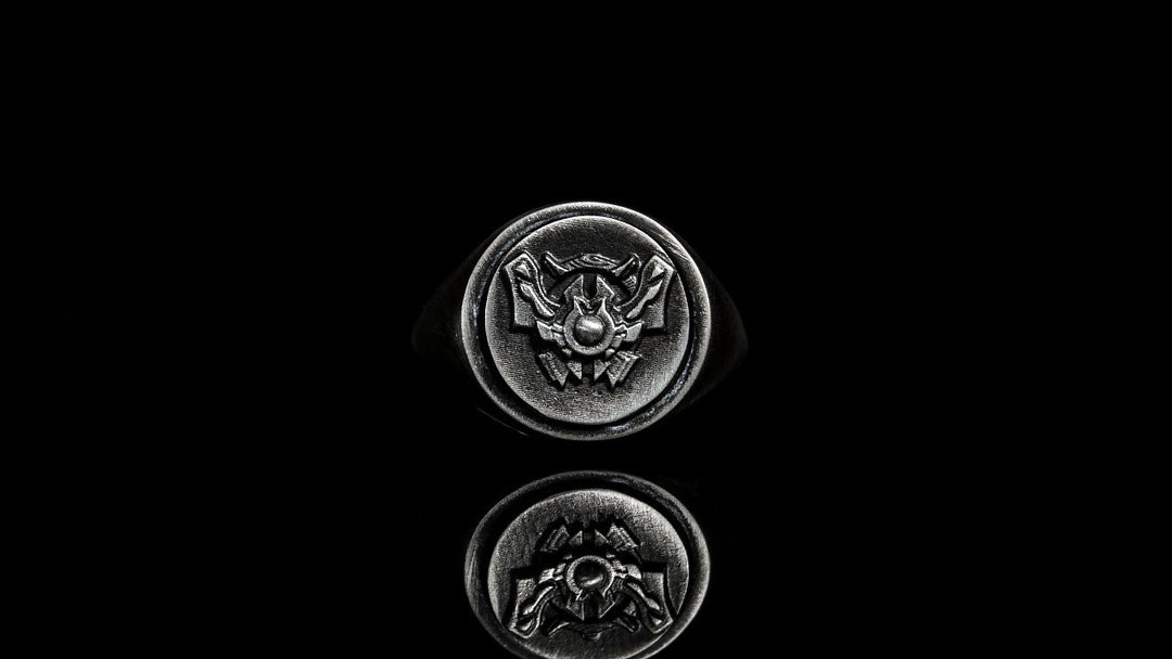 Silver League of Legends Challenger Symbol Ring Signet Ring Lol ...