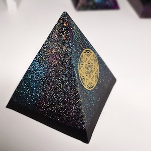 Sacred Geometry Triangle Resin Pyramid