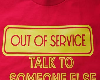 Shirt grappige resolutie, constructie-T-shirt, buiten dienst, grappig gezegde shirt, custom print T-shirt, motiverend T-shirt, humoristisch Vaderdagcadeau