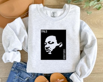 Bluza z nadrukiem „Mam marzenie”, Martin Luther King, koszulka z napisem „92 procent”, koszulka z napisem „Wolność Afroamerykanów z 1963 roku, Jestem czarną historią, duma Afroamerykanów”