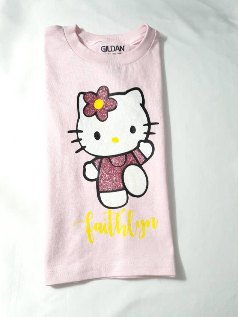 Hello kitty T Shirt Personalize Shirt Pink Hello Kitty Shirt | Etsy