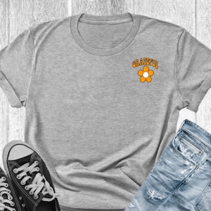 Grateful Summer Shirt, Flower Summer Tee, Grateful Tee, Flower Retro Christian Shirt, Thankful T Shirt, Grateful Graphic Shirt, Gift, Groovy