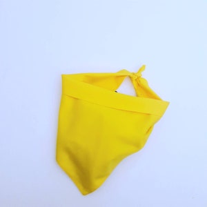 Yellow Dog Bandana, Beach Bandana, Pet Neck Scarf, Puppy Neckerchief, Dog Accessories, Pet Gift, Dog Clothing, Canine Clothing