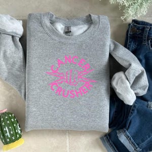 Breast Cancer Survivor Sweatshirt, Gift for Cancer Survivor, Beat Cancer Shirt, Breast Cancer Awareness Pullover, Breast Cancer Apparel