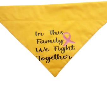 Canine Cancer-halsdoek, over de kraag Cancer Awareness Dog Bandana, Pink Ribbon Dog Bandana, Breast Cancer Support Bandana, Pet Bandana