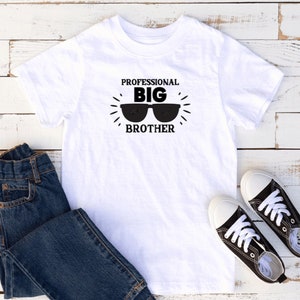 Announcement Shirt, Professional Big Brother Tee, Sibling Tee, Toddler Big Brother Shirt, Big Brother Gift, Little Brother for Toddlers