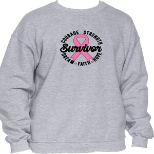 Sudadera de sobreviviente de cáncer de mama, ropa contra el cáncer, concientización sobre el cáncer, jersey de sobreviviente de cáncer, regalo de mejor amigo, jersey de cáncer de mama