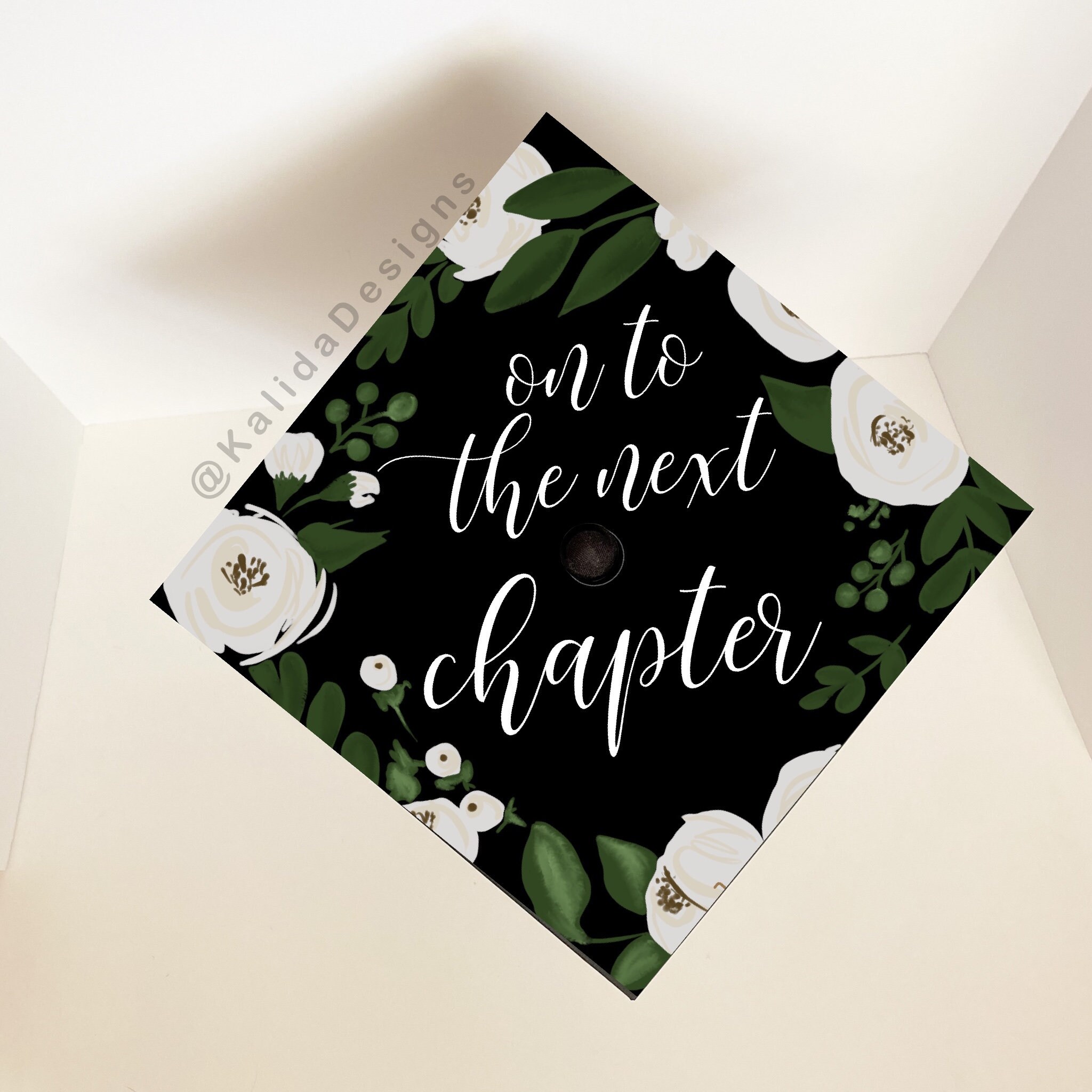 Graduation Cap PRINTED Grad Cap Decal Topper Floral Etsy