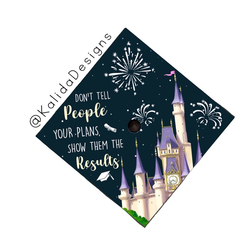 Graduation Cap PRINTED Grad Cap Decal Topper Castle Etsy