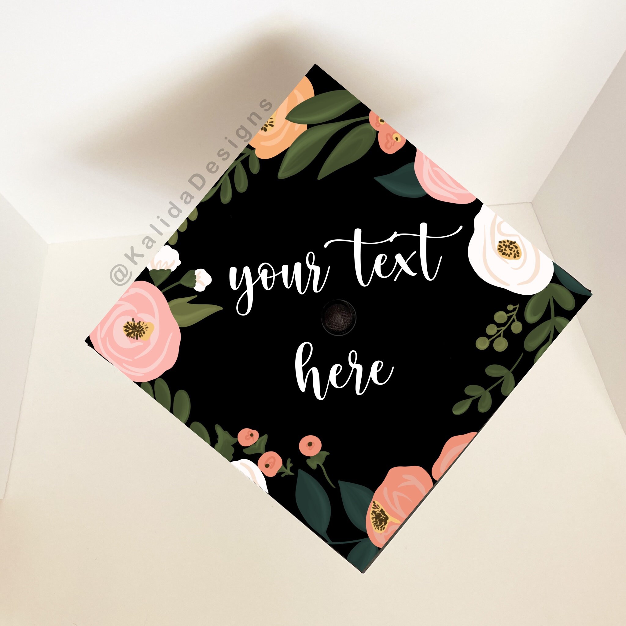 Graduation Cap PRINTED CUSTOM Grad Cap Decal Topper Etsy