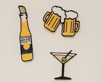 Cerveza y Martini – Parche termoadhesivo / Coser / Adhesivo (termoadhesivo)