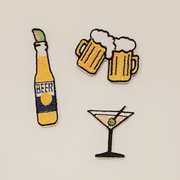 Beer and Martini – Iron-on / Sew-on / Stick-on patch