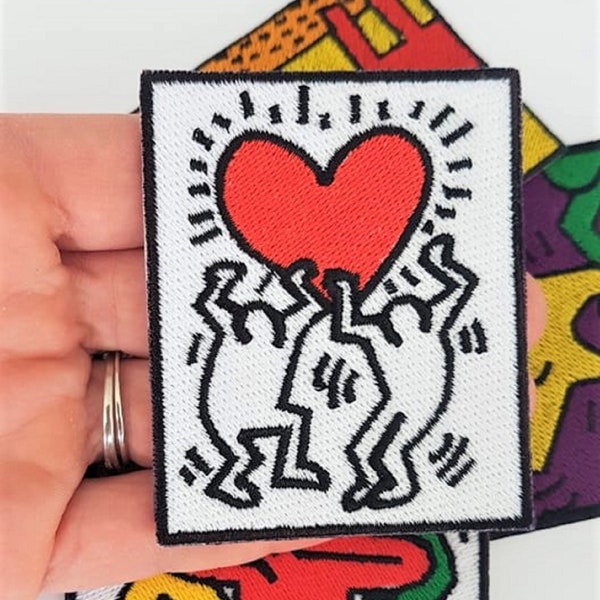 Pop Art "Love" – Patch Iron-on / Sew-on / Stick-on (Thermocollant)