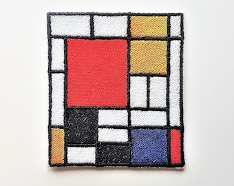 Art "Square" – Iron-on / Sew-on / Stick-on patch (iron-on) - Piet Mondrian