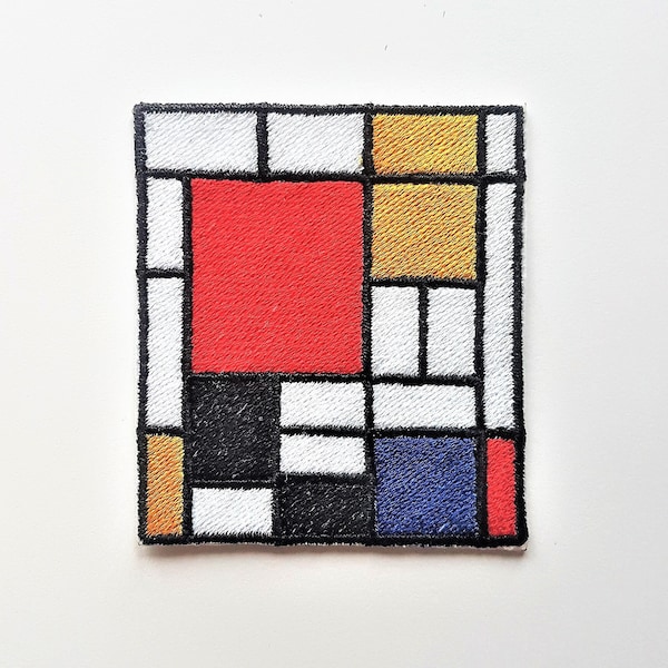 Art "Square" – Patch Iron-on / Sew-on / Stick-on (Iron-on) - Piet Mondrian