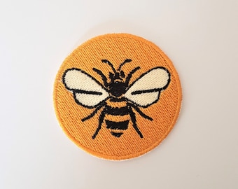 Bee Badge – Patch iron-on / Sew-on / Stick-on (thermocollant)