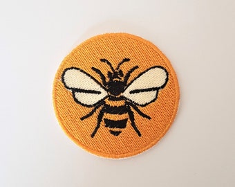 Bee Badge – Patch iron-on / Sew-on / Stick-on (thermocollant)