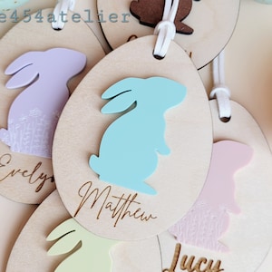Easter Basket Tag | Custom | Name Bunny Tag | Engraved Easter Kid's Basket Tag