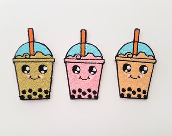 Bubble Tea – Patch Iron-on / Sew-on / Stick-on (Thermocollant)