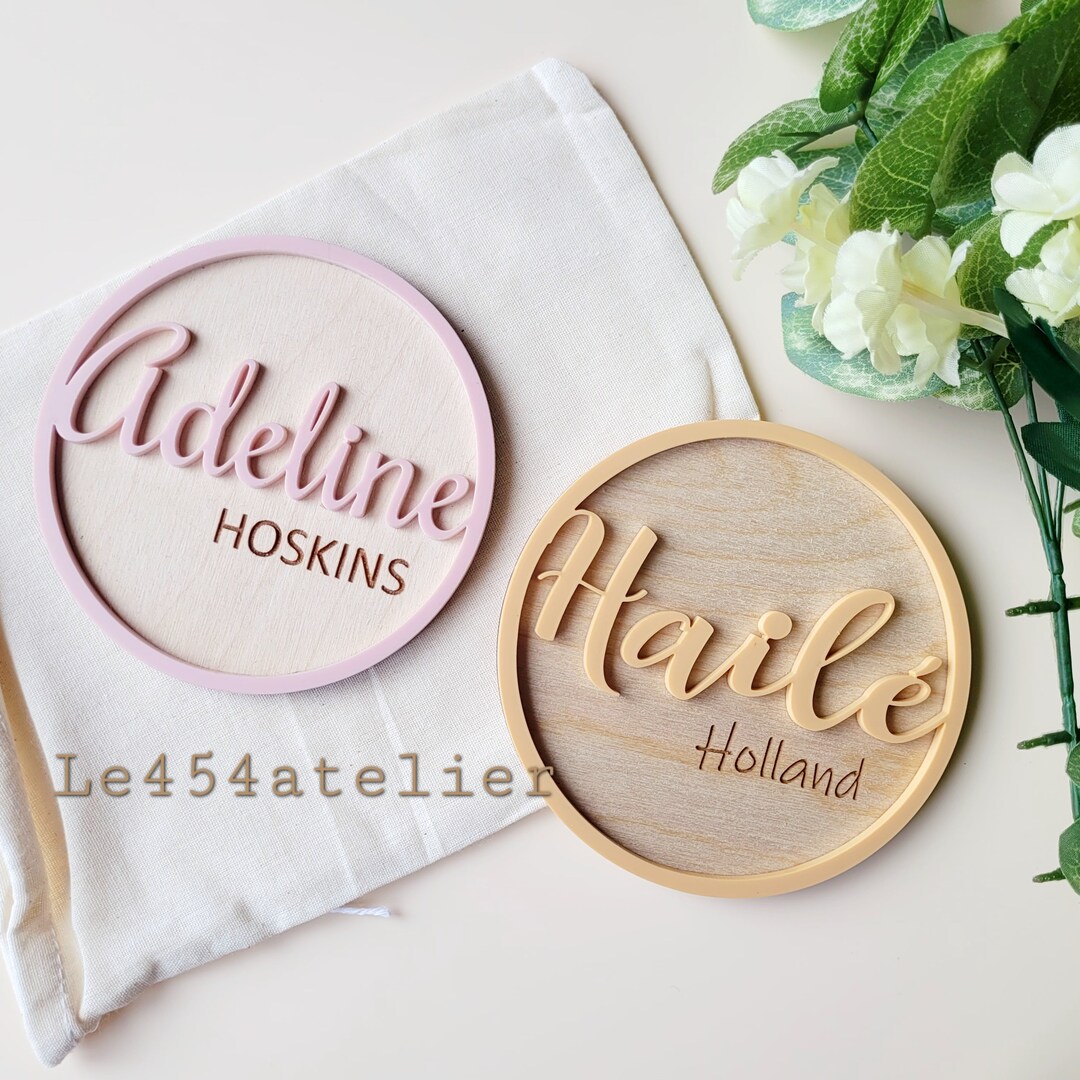 Wooden Birth Announcement Sign With Personalized Baby Name | Hospital ...