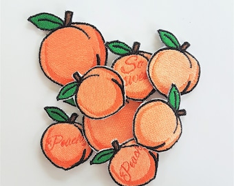 Peach / Peachy / So Sweet / Eat Me – Patch iron-on / Sew-on / Stick-on (iron-on)