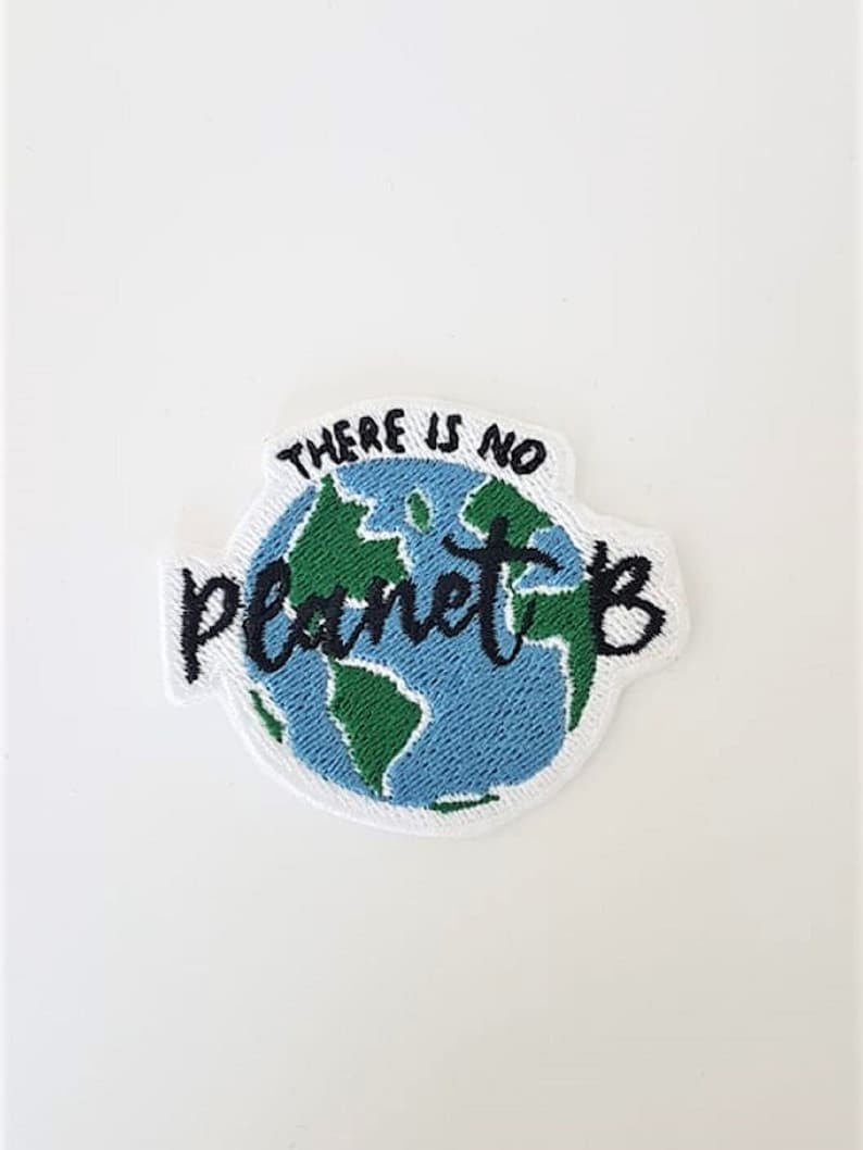 No Planet B Patch Iron-on / Sew-on / Stick-on Thermocollant image 1