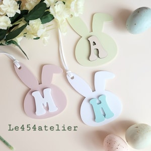 Easter Bunny Tag | Initial Easter Tag | Custom Name Bunny Tag | Monogram Easter Kid's Basket Tag