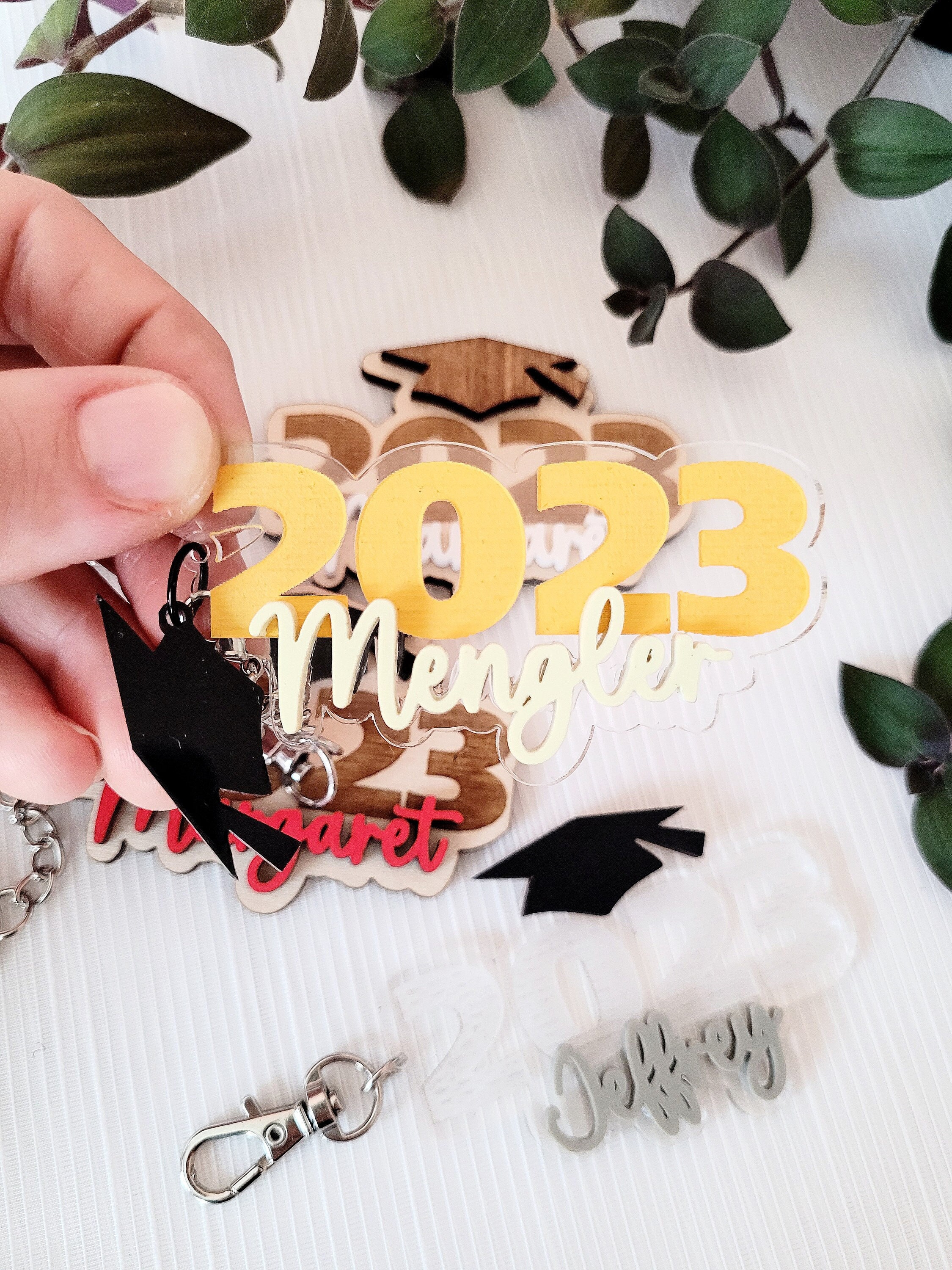 Class of 2024 Keychain | Graduation Keychain in Wood and Acrylic ...