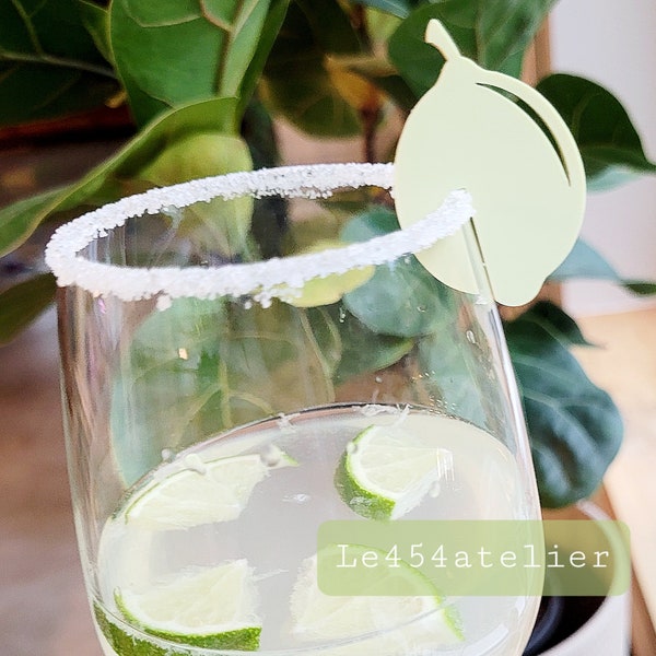 X10 Lemon Drink Tags | Drink Topper Glass | wine cup charms
