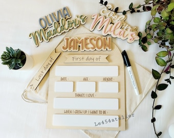 First Day Of School Sign, Custom interchangeable Board, Back To School Sign, First And Last Day School Sign, Back To School Photo Prop
