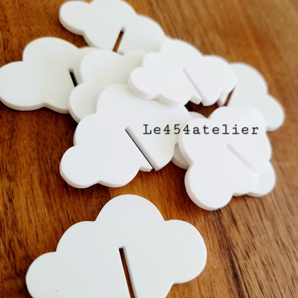 10 Cloud Glass Charm | Head In the cloud Drink Topper Glass | Drink Tag