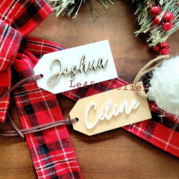 Personalized Wooden Tags | Stocking Name Tags | Christmas Labels | Wooden Present Tags | Christmas Stocking tags | Present Tags