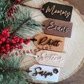 Personalized Wooden Tags | Stocking Name Tags | Custom Gift Labels | Wooden Present Tags | Christmas Stocking tags product logo