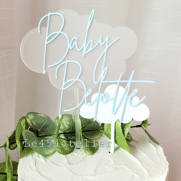 Cake Topper | Cloud Nine Themed Cake Decor | Head in the Clouds Cake Topper | Baby Shower | Kid Birthday decor