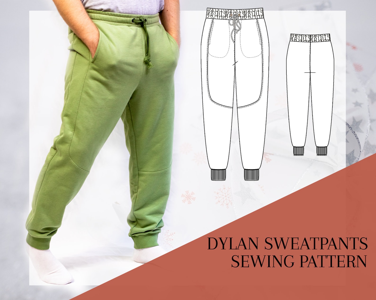 Sweatpants pattern digital sewing patterns for men joggers Etsy