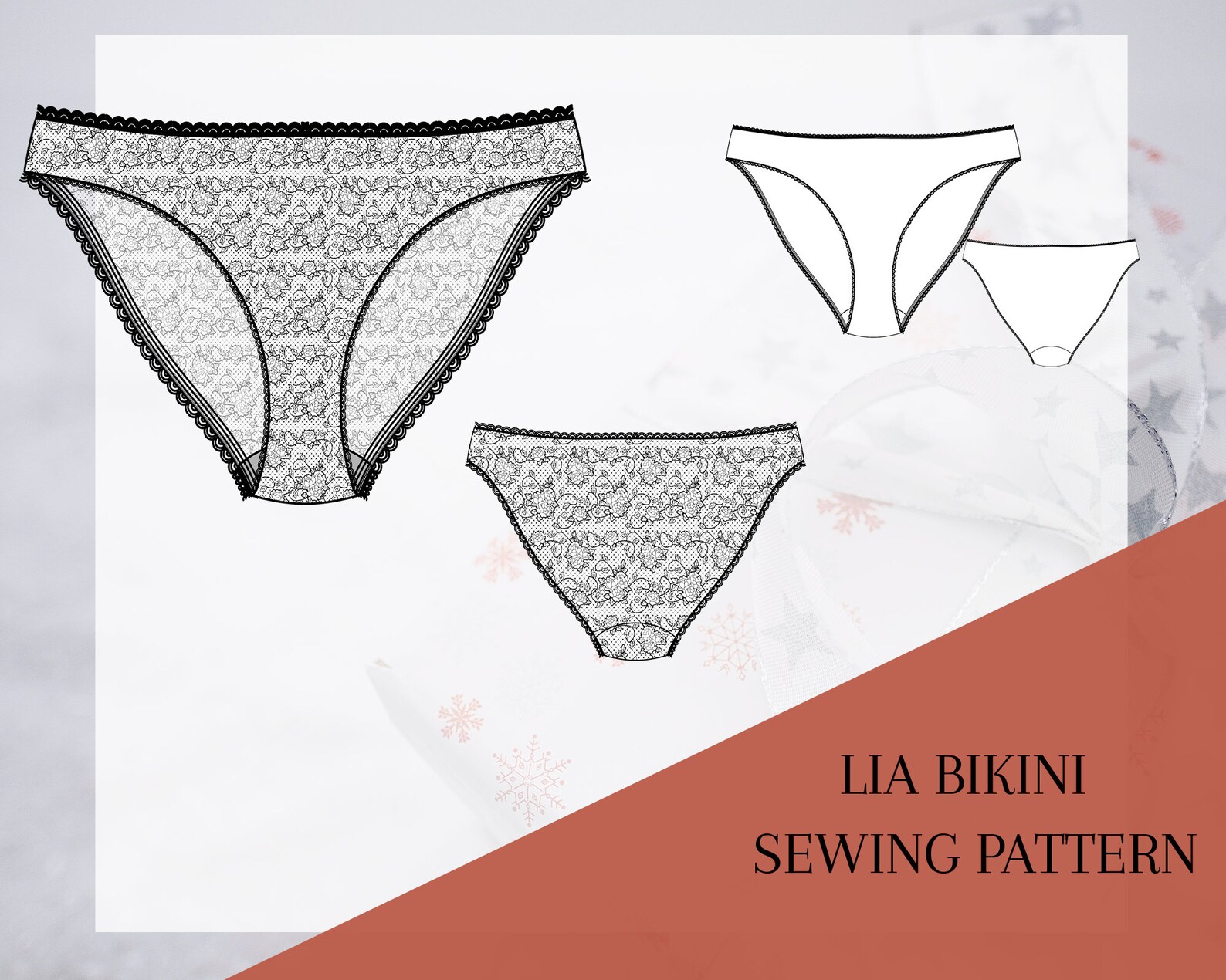 Women s Low Rise Panties Sewing Pattern Printable Etsy
