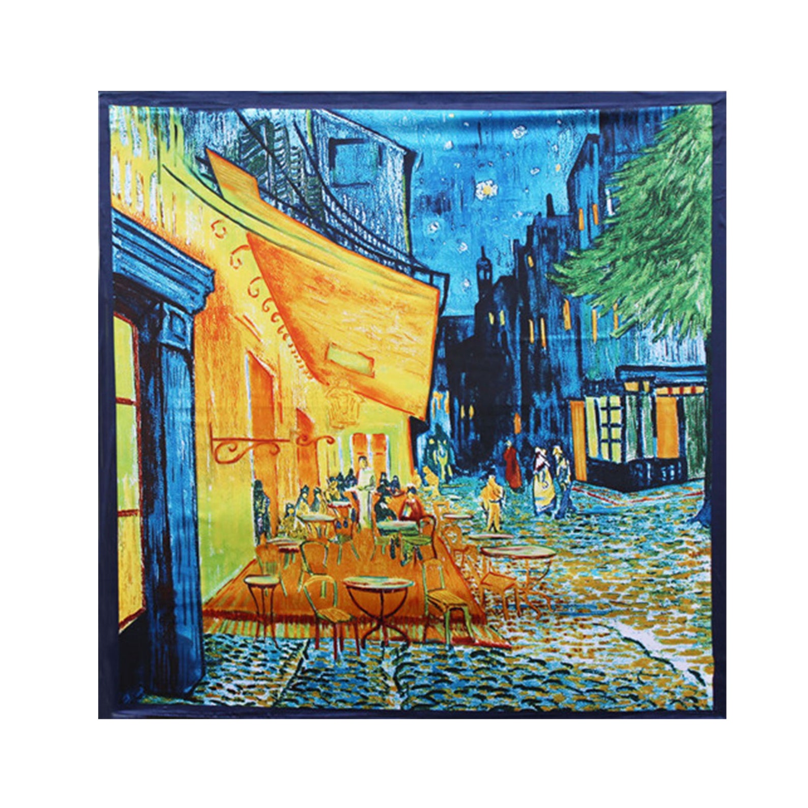 Van Gogh Café Ölgemälde großer quadratischer Schal 35 x 35 | Etsy