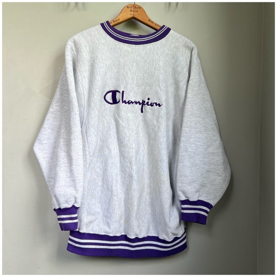90s Champion REVERSE WEAVE® sweatshirt Vintage 90s Champion Reverse Weave Distressed Work Sweatshirt