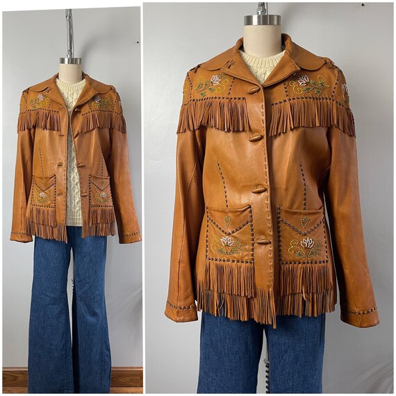 Vintage 1940s Nez Perce Leather Jacket/30s 40's Butte… - Gem