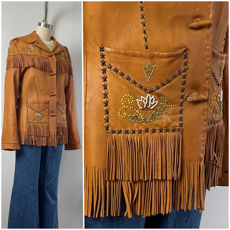 Vintage 1940s Nez Perce Leather Jacket/30s 40's Buttery - Etsy