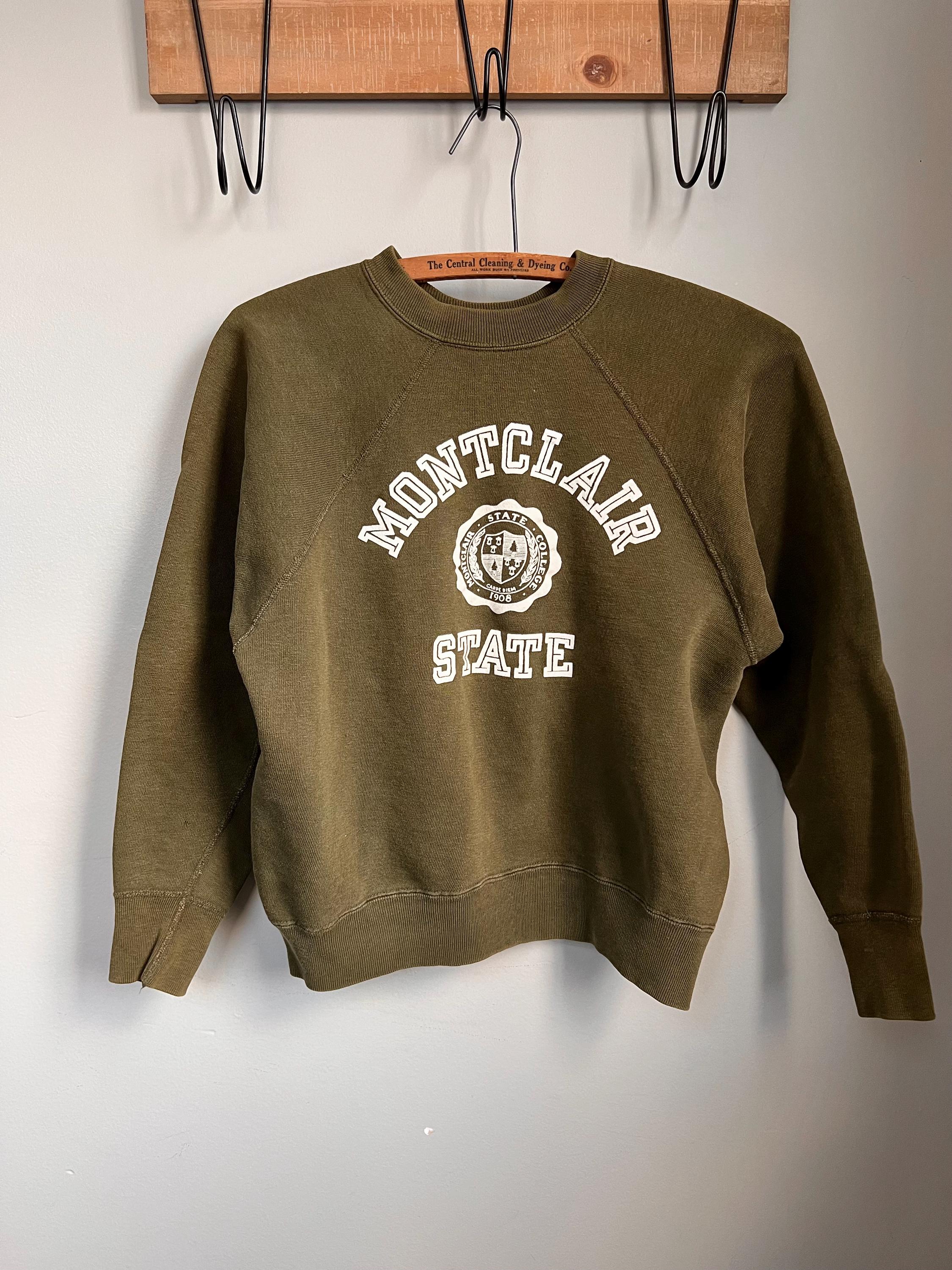 トップス Vintage 50s 60s Champion SweatShirt BRN Vintage 50s Crewneck/1950's Champion Montclair State College