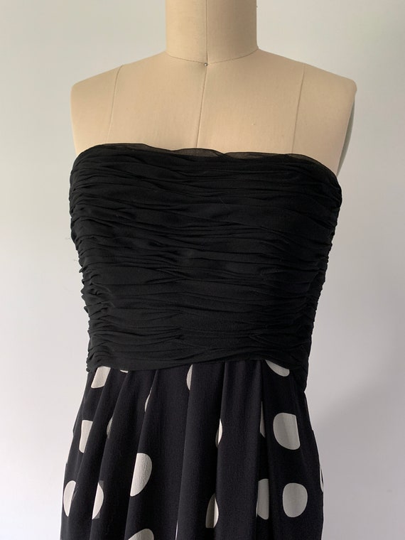 Vintage 90s Oscar De La Renta Dress/1990s Silk St… - image 5