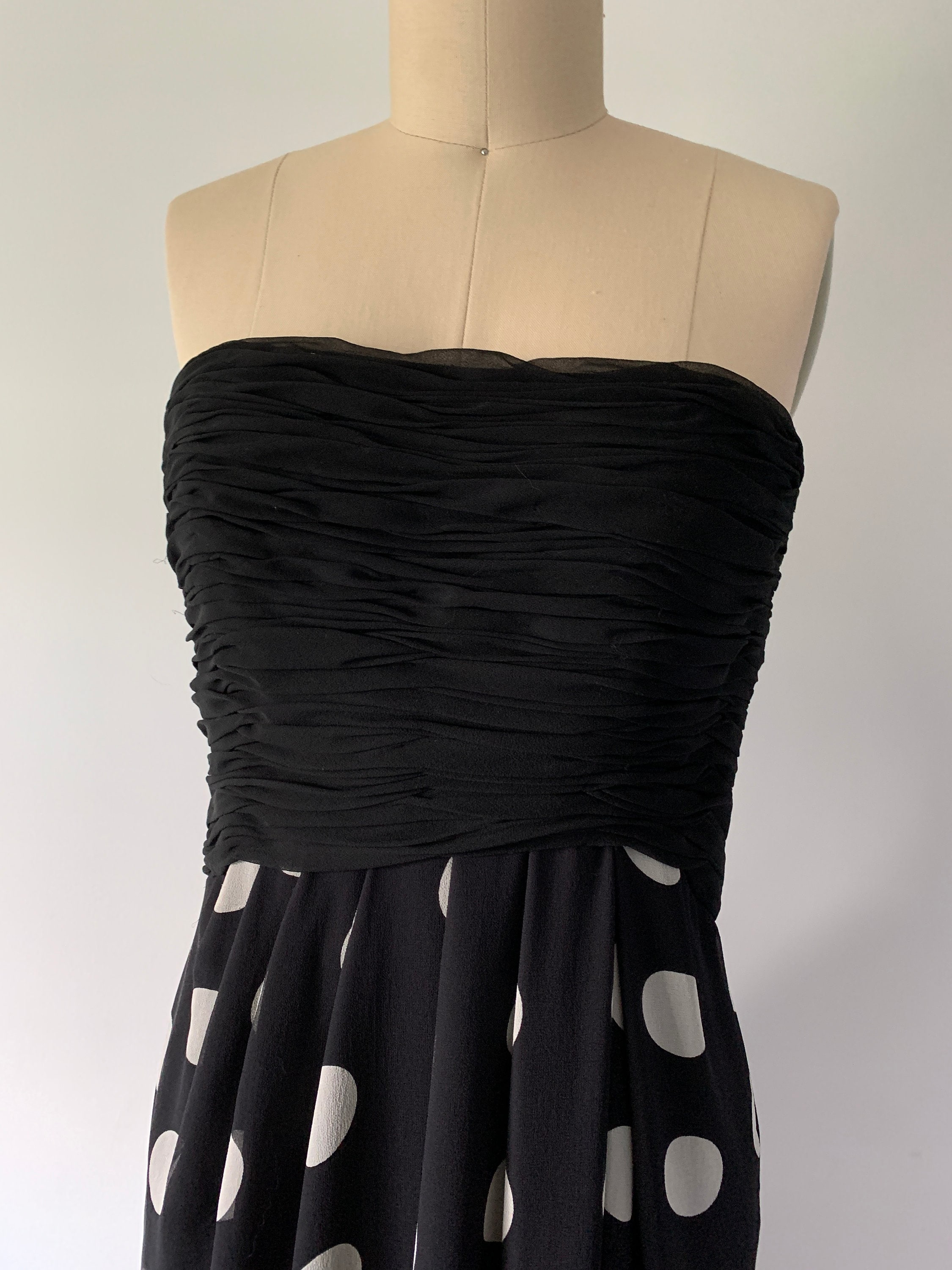 Vintage Oscar De La Renta Dress//studio Silk Strapless Gown - Etsy