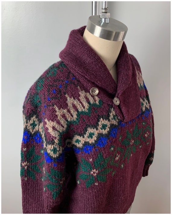 Vintage 80s Ralph Lauren Fair Isle Sweater/1980's… - image 5