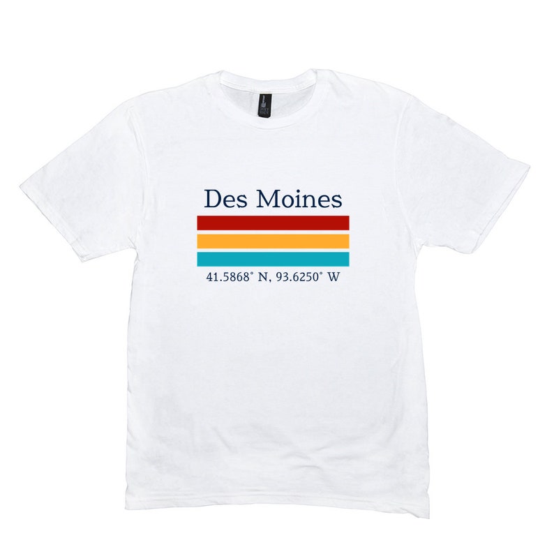Des Moines Iowa Retro Vintage TShirt Des Moines Gift Des Etsy