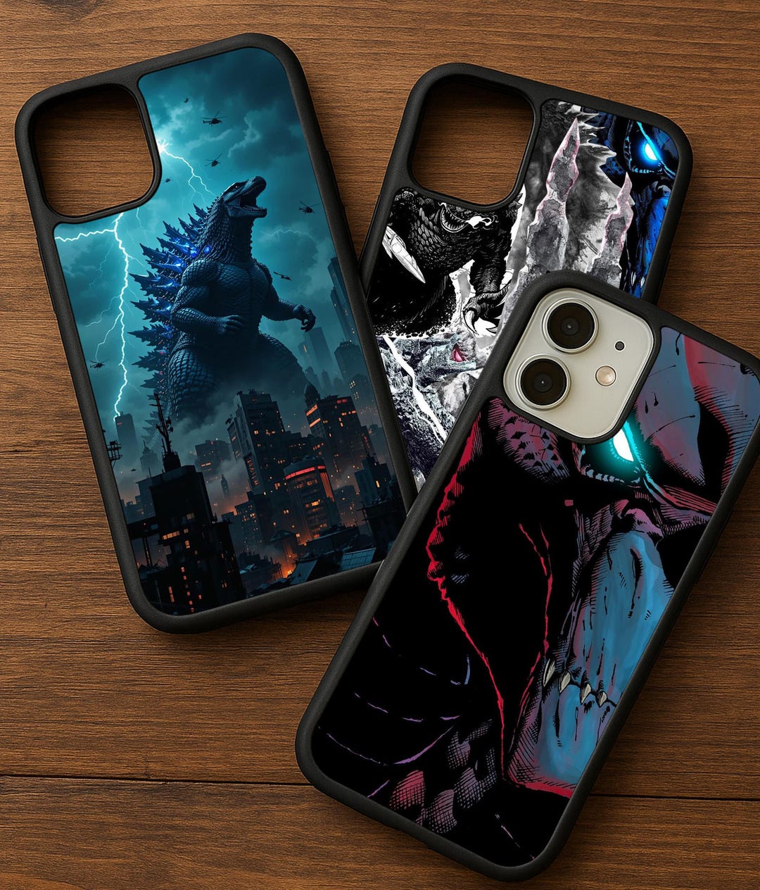 Godzilla Monster King Custom Phone Case for iPhone 16 Pro Max 15 14 13 ...