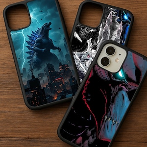 Godzilla Monster King Custom phone case for iPhone 16 Pro Max 15 14 13 12 11 XS Plus Samsung S25 S24 25 A55 A54 Pixel 7 8 9