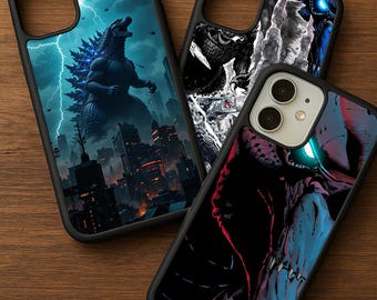 Godzilla Monster King Custom phone case for iPhone 16 Pro Max 15 14 13 12 11 XS Plus Samsung S25 S24 25 A55 A54 Pixel 7 8 9