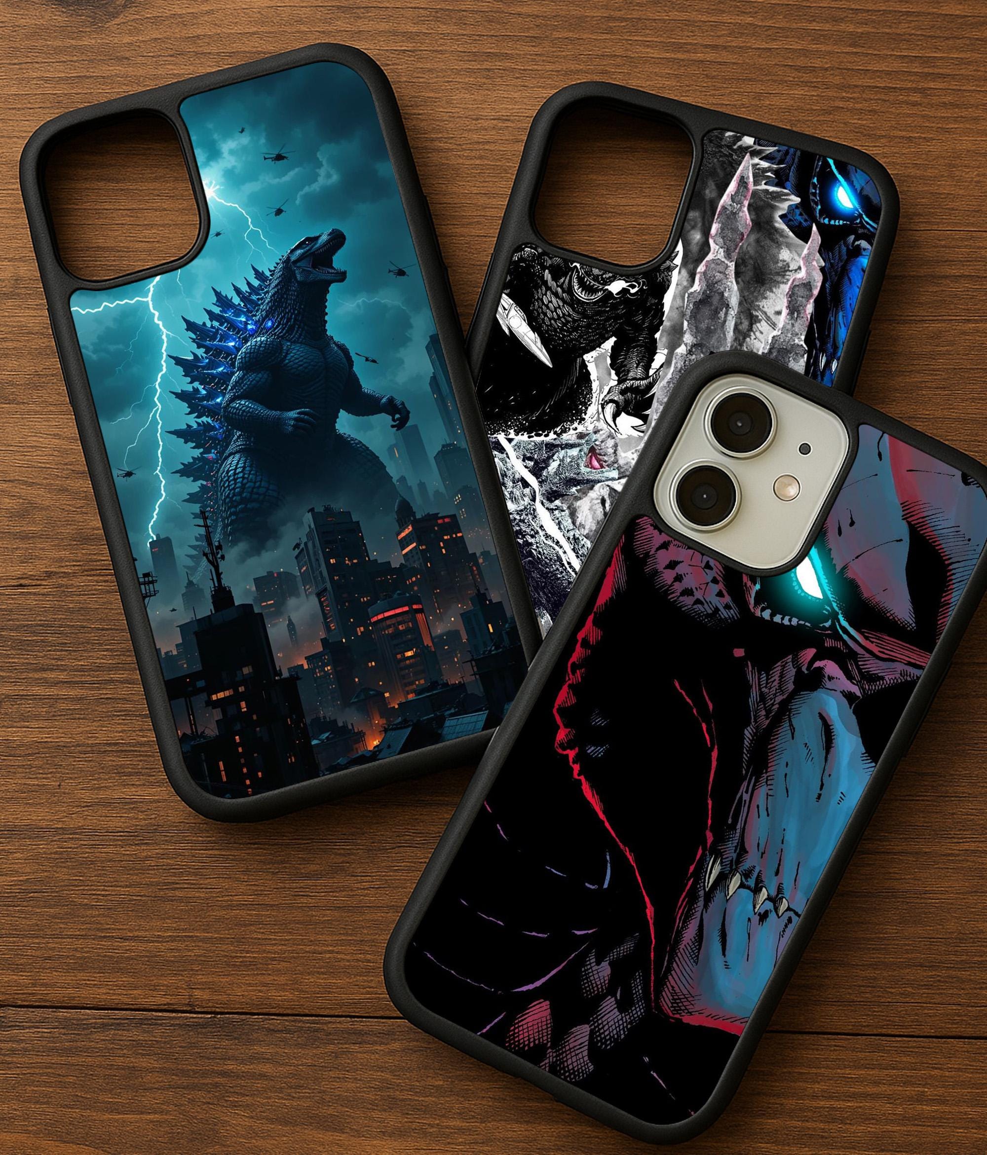 Godzilla Monster King Custom Phone Case for iPhone 16 Pro Max 15